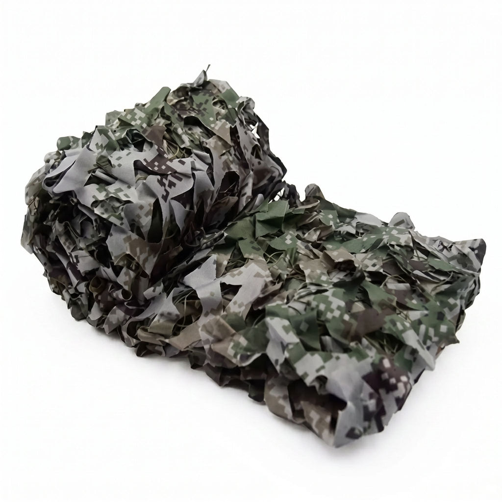 Le filet de camouflage Jungle Pixel de Ombrela, vert et gris