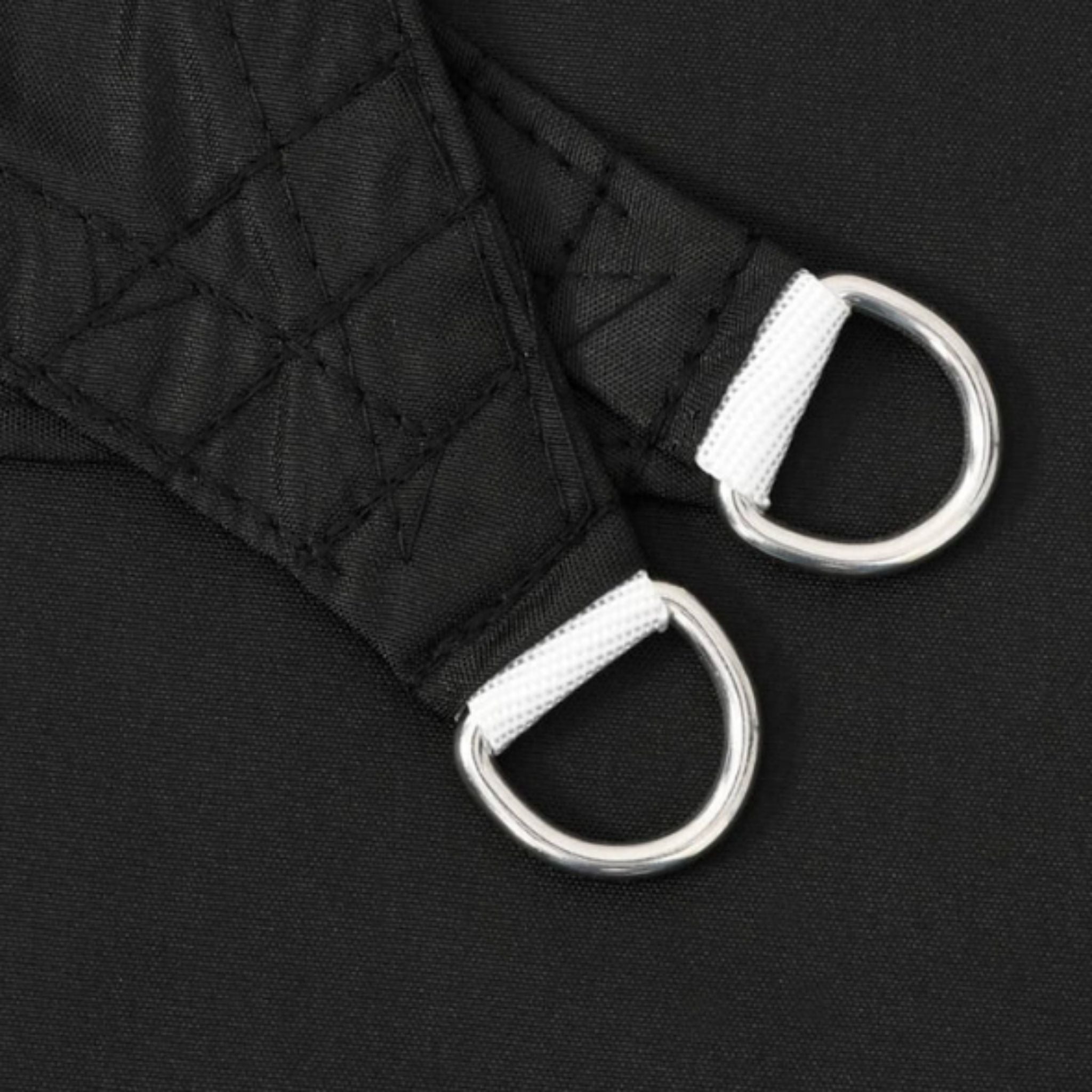 accroches et oeillets aux extrémités de la voile d'ombrage ombrela noir