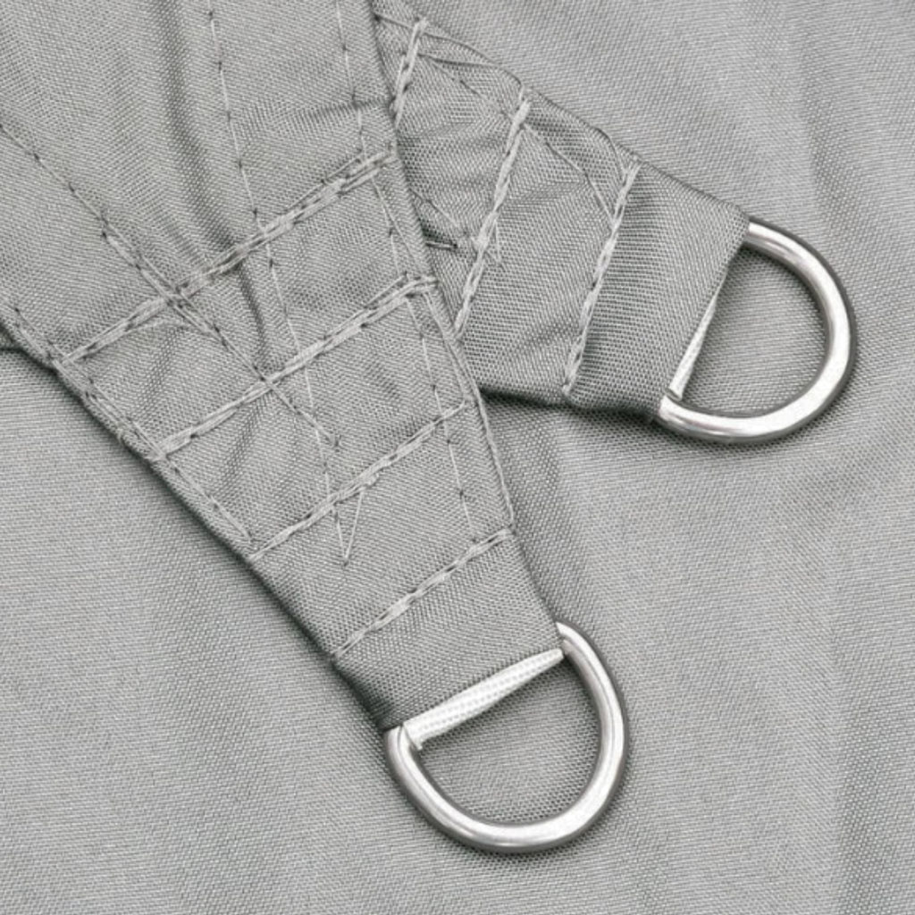 accroches et oeillets aux extrémités de la voile d'ombrage ombrela gris