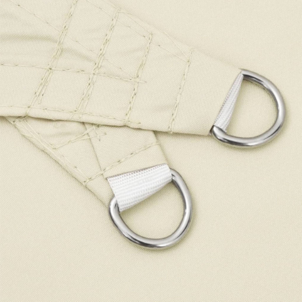 accroches et oeillets aux extrémités de la voile d'ombrage ombrela off white creme