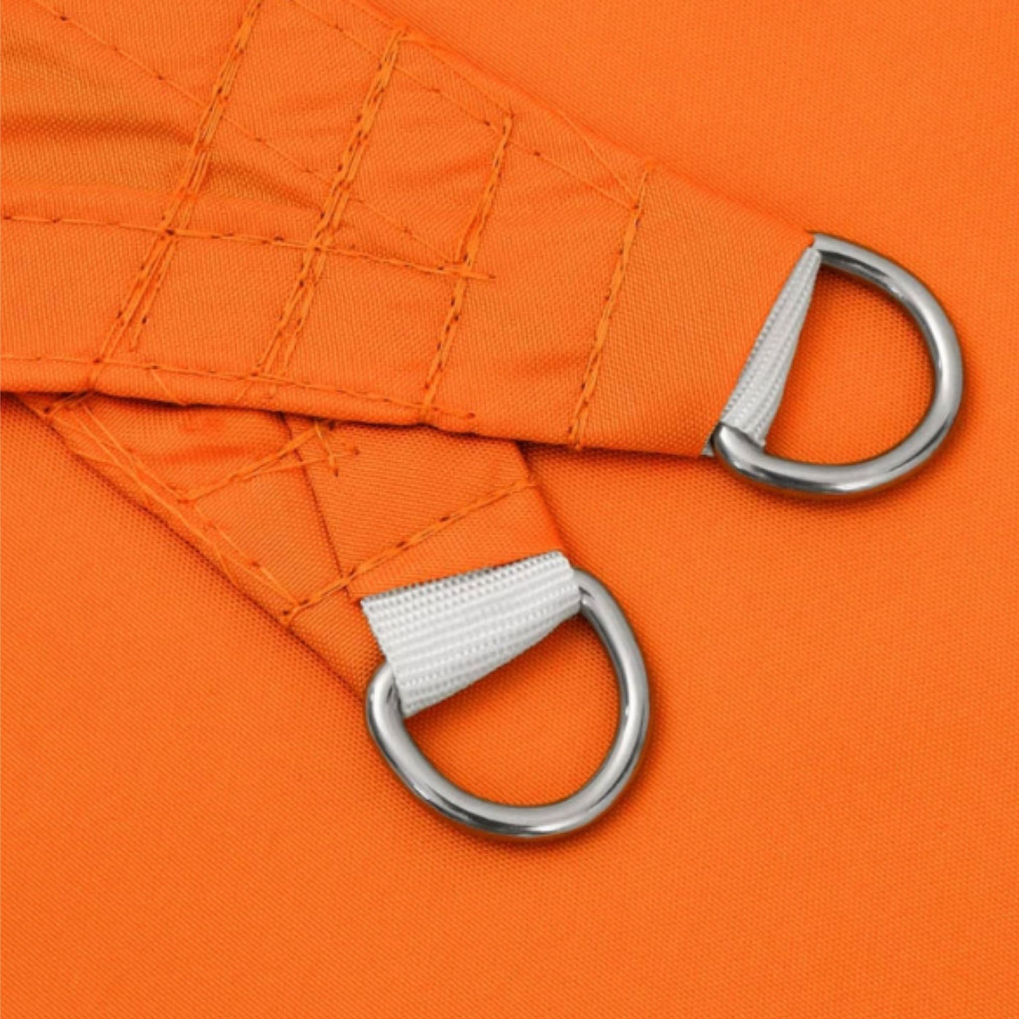 accroches et oeillets aux extrémités de la voile d'ombrage ombrela orange