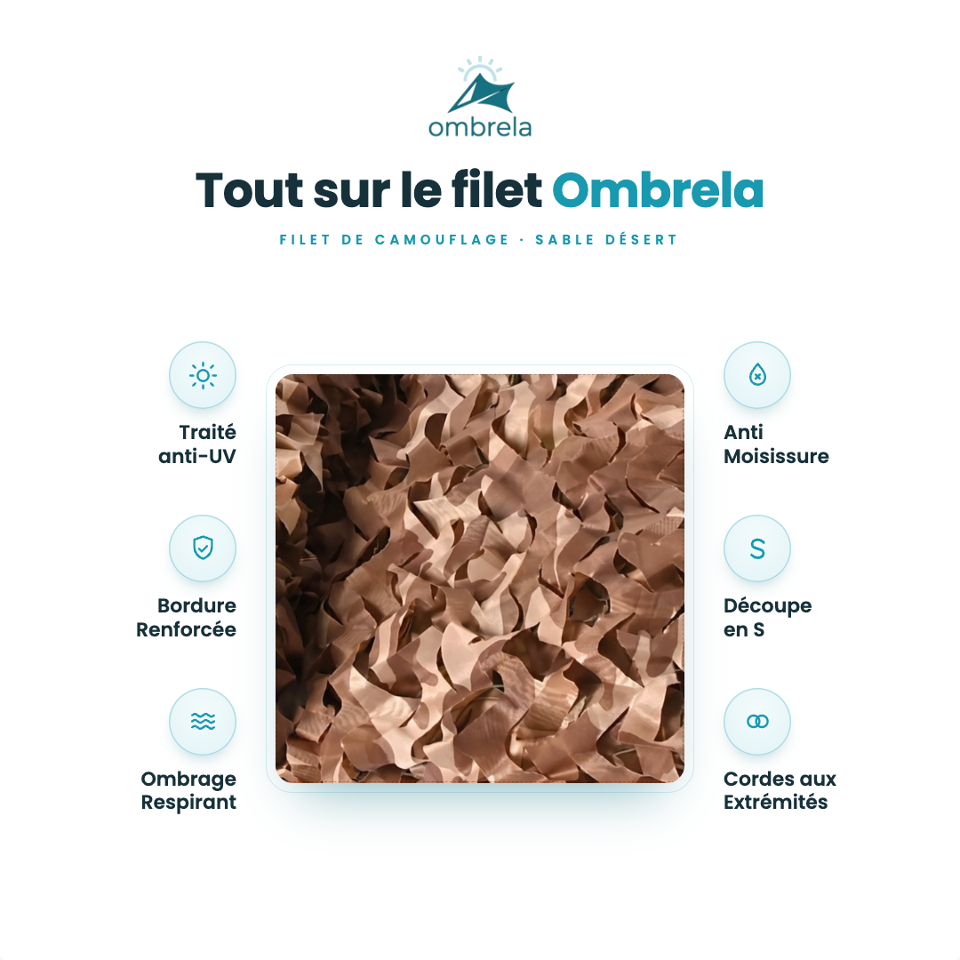Filet de camouflage sable désert
