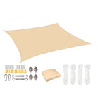 voile d'ombrage rectangulaire beige ombrela sur fond blanc