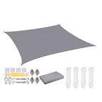 voile d'ombrage rectangulaire grise ombrela sur fond blanc