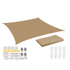 voile d'ombrage rectangulaire sable ombrela sur fond blanc