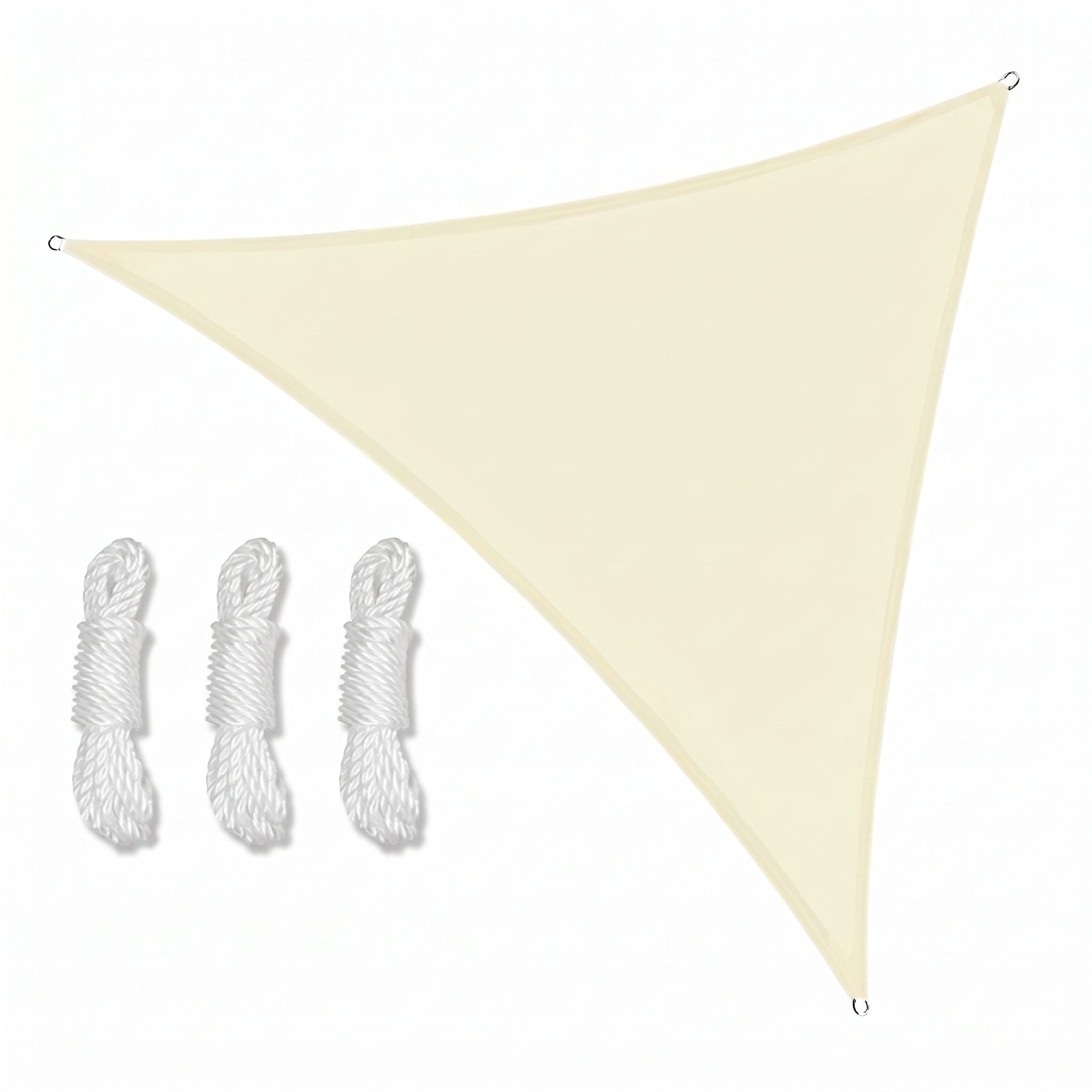 voile d'ombrage triangulaire beige ombrela sur fond blanc