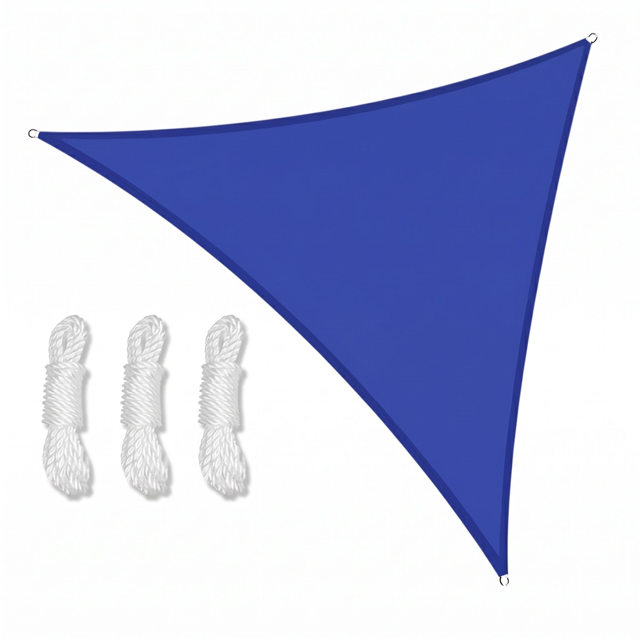 voile d'ombrage triangulaire bleue ombrela sur fond blanc