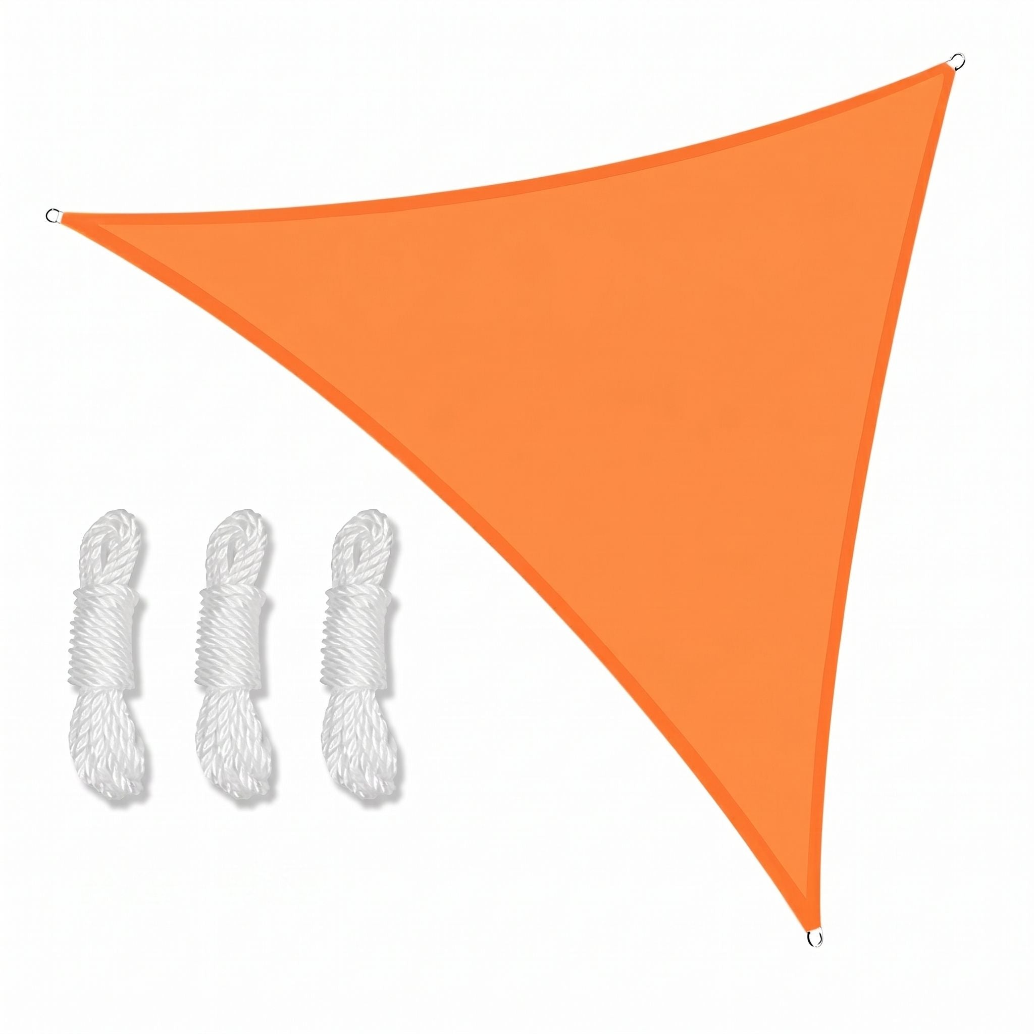 voile d'ombrage triangulaire orange ombrela sur fond blanc